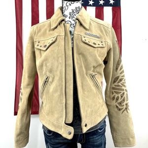 HARLEY DAVIDSON- Vintage Tan Suede Women’s Riding
